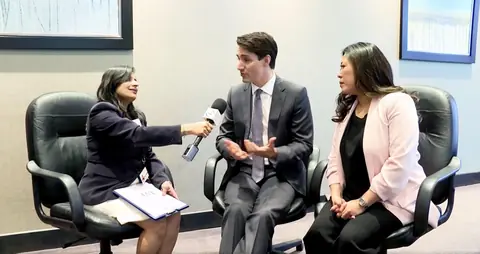 Swati interviewing Prime Minister Justin Trudeau