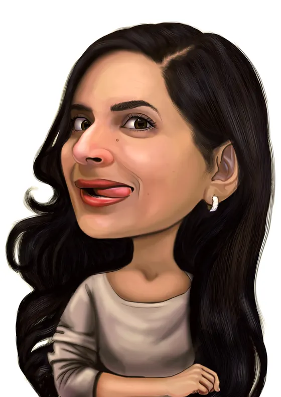 Caricature of Swati Gupta